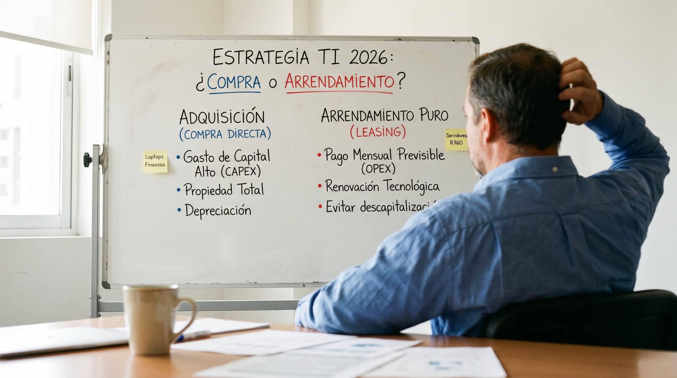¿Es mejor comprar o arrendar equipo en este momento?